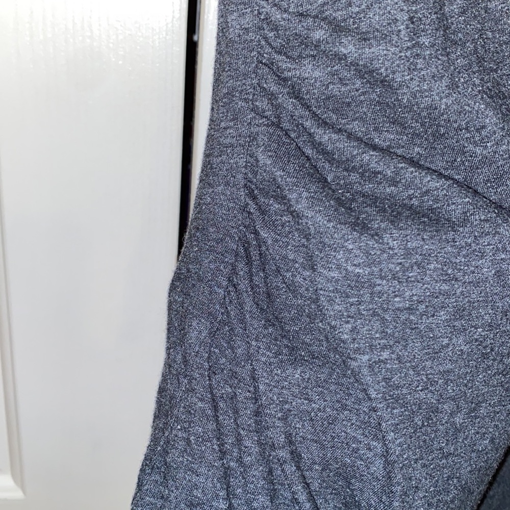 Ambiance Maternity Lace gray stretchy Top - Picture 3 of 6